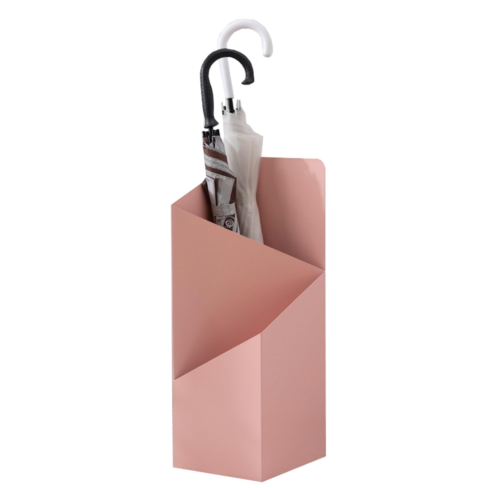 Porte-parapluies élégant rose en métal forgé pour entrée raffinée
