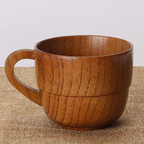 Maya Star Tazas de té japonesas de madera de azufaife natural de madera maciza tazas de té tazas de té de madera para café taza de vino para beber té, café y bebidas calientes -A1 Cover