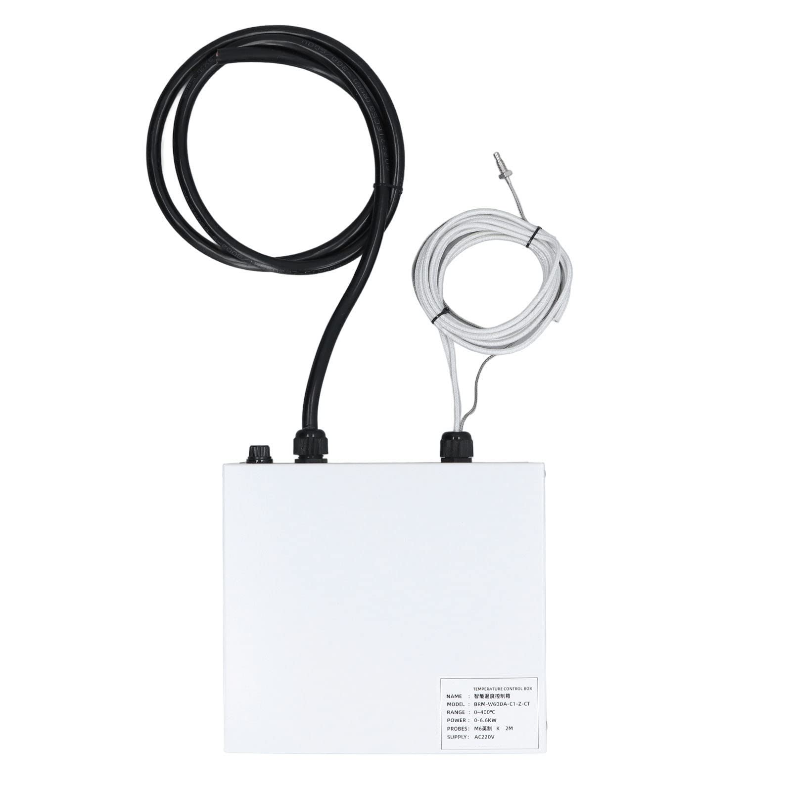 Ejoyous PID-Temperaturregler, Digitaler Edelstahl-Thermostat mit K-Sonde, AC220V SSR-Ausgang, 32 Bis 752 Fahrenheit, für Öfen, Wassertanks, Heizplattformen (#2)