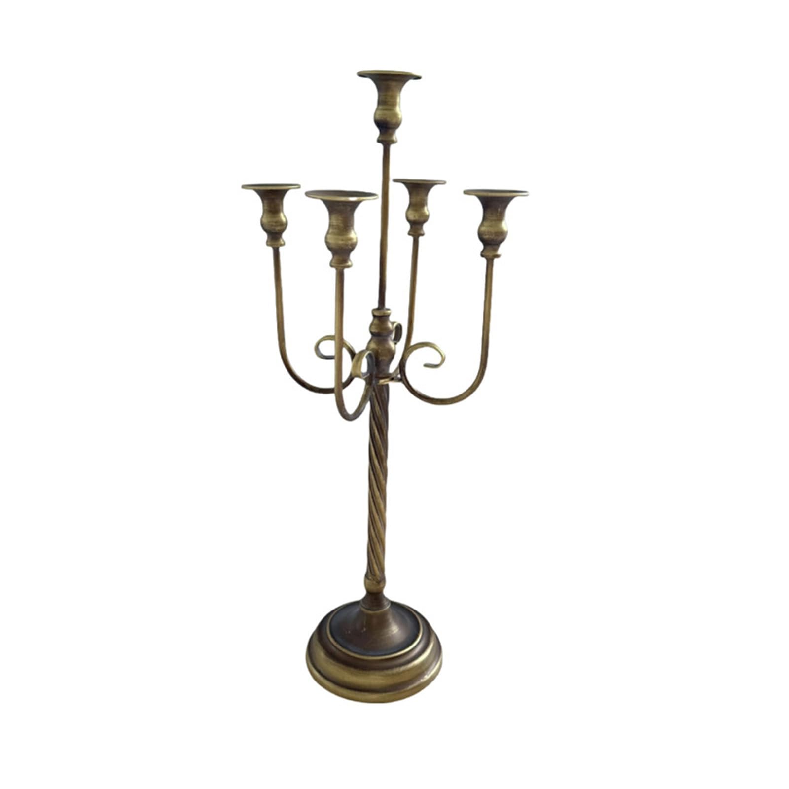 Bougeoirs en fer noir, chandelier de mariage et centre de table