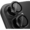 Enfein iPhone 17 İle Uyumlu CmCov Kamera Lens Koruyucu Kolay Tak Çıkar Ergonomik İnce Tasarım Kırılma Ve Çizilme Önleyici Siyah