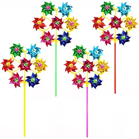 LOVETRENDS 6 Assorted Foil Windmills Cover