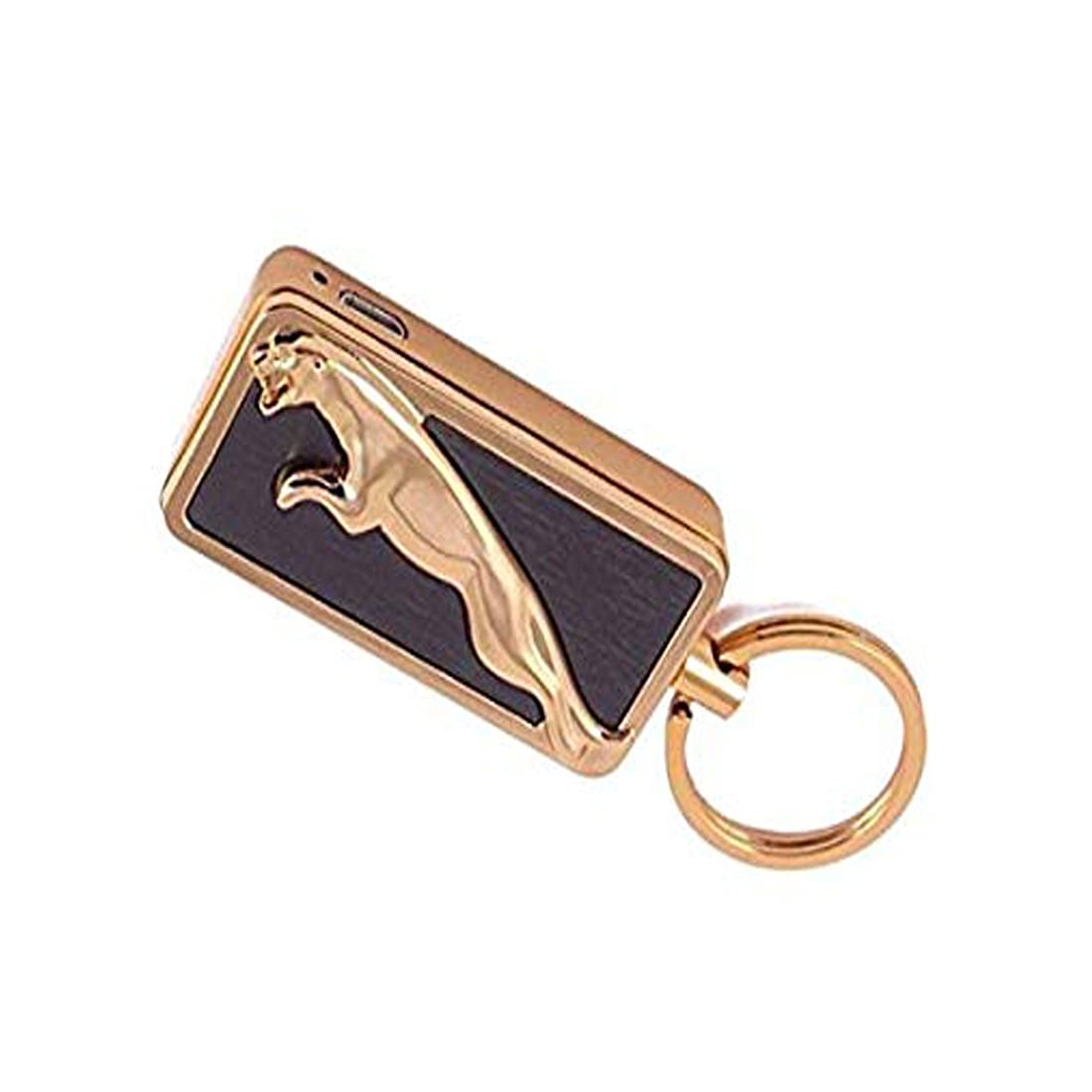 Peshkar Metal Windproof Jaguar Rechargeable USB Cigarette Lighter