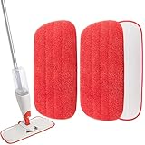 SunDiss 2 Pack Replacement Heads for OXO Good Grips Microfiber Spray Mop | Heads for Hardwood & Tile Floors | Machine Washable Wet/Dry Cleaning Cloths (No Mop)