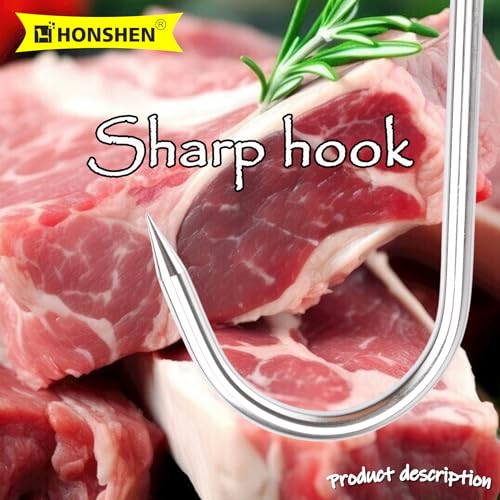 Crochets de boucher pour suspendre la viande de chasse et les saucisses - 3