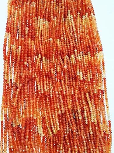 Perles de cornaline facettées 4mm idéales pour fabriquer un cadeau personnalisé