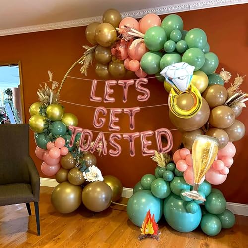 Image of Lets Get Toasted Bachelorette Decoration Mountain Engagement Decorations | Mountain Bachelorette Decoration Camp Bachelorette Decoration Camping Bachelorette Party Decorations