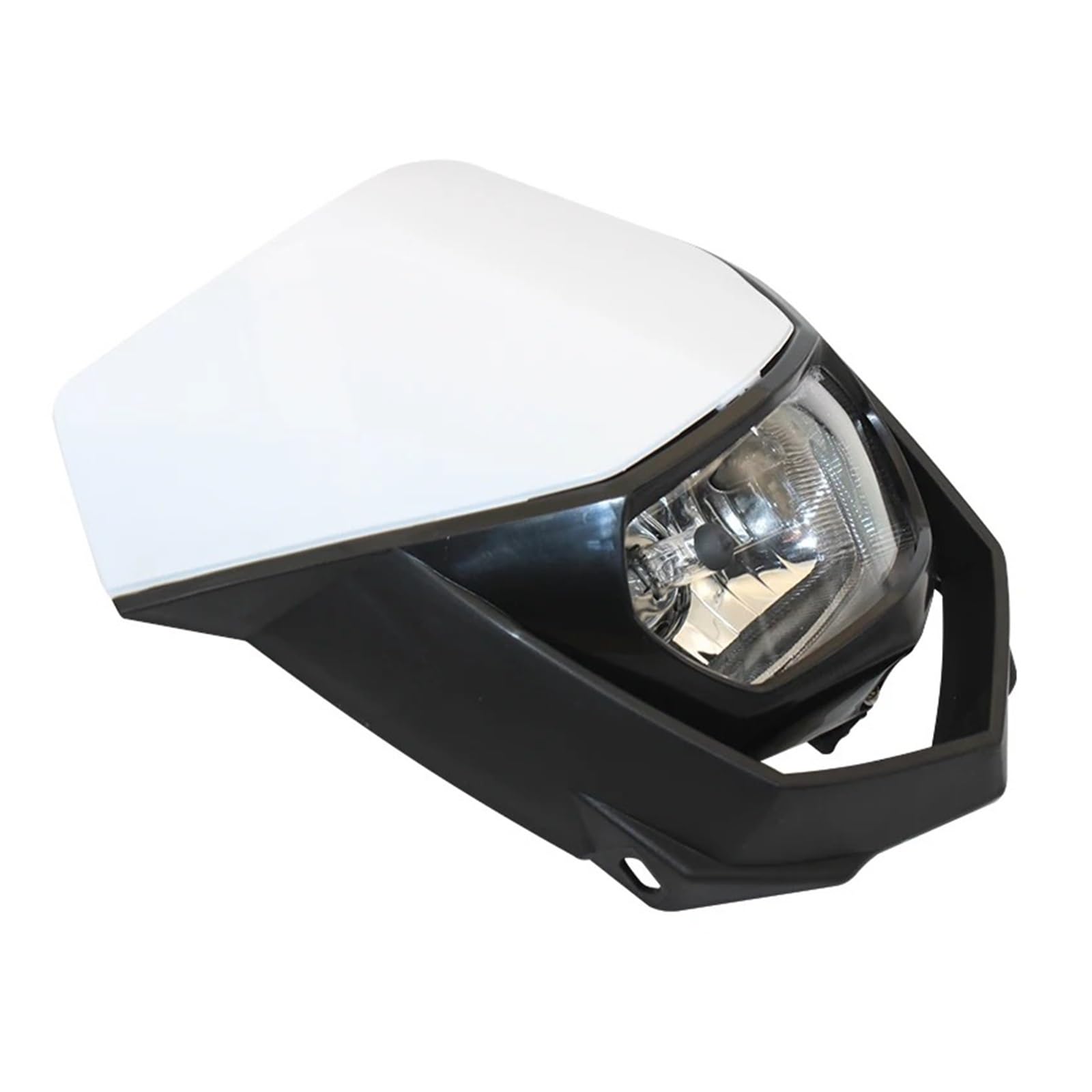 Gruppo Ottico Anteriore Moto Kit Modificato Per Motocicletta Universale 35W Faro H4 Piastra Maschera Carena Dirt Bike Faro(2)