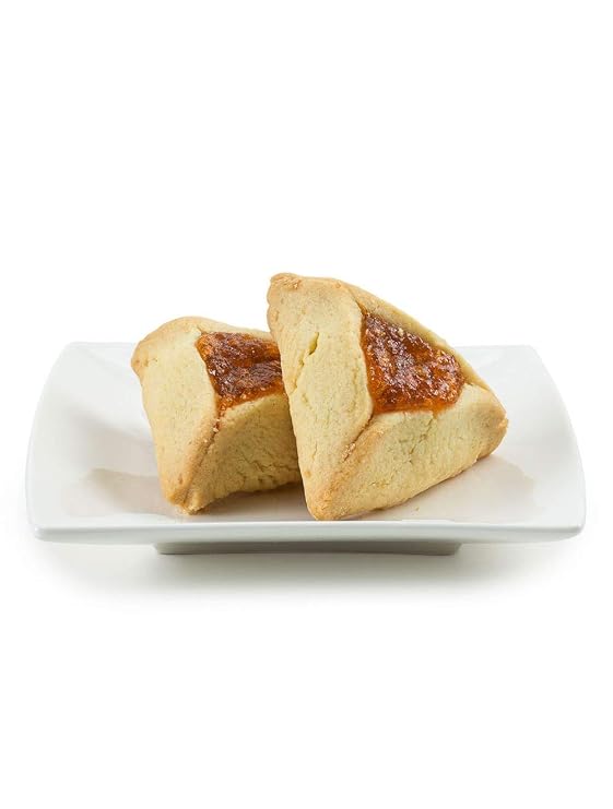 Green's Bakery Individually Wrapped Apricot Hamantashen Shortbread Cookie, 100 Count, Buttery, Fresh and Delicious Shortbread Cookie, OK Certified Kosher and Pareve, Dairy Free and Nut Free, Popular during the Jewish Holiday of Purim, Year Around Dessert