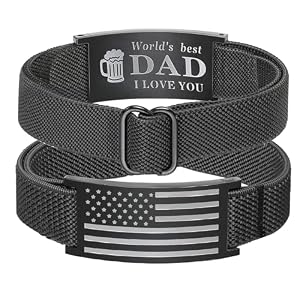 Fathers Day Gift for Dad from Daughter Son, Dad Husband Birthday Gifts, Stainless Steel Mens Bracelet to Express Love, Thoughtful Best Dads Ever Gifts for Father’s Day Papa Men