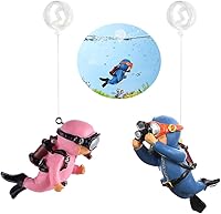 Vista 5 de 5 piezas de decoración flotante para pecera, lindo buceador acuario, decoración de pecera, acuario, accesorios de adorno para buzo