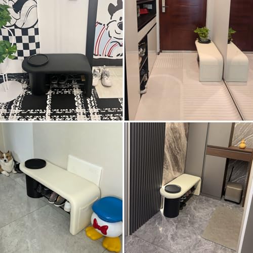 Banc à chaussures avec rangement latéral meuble résistant idéal petits espaces - 4