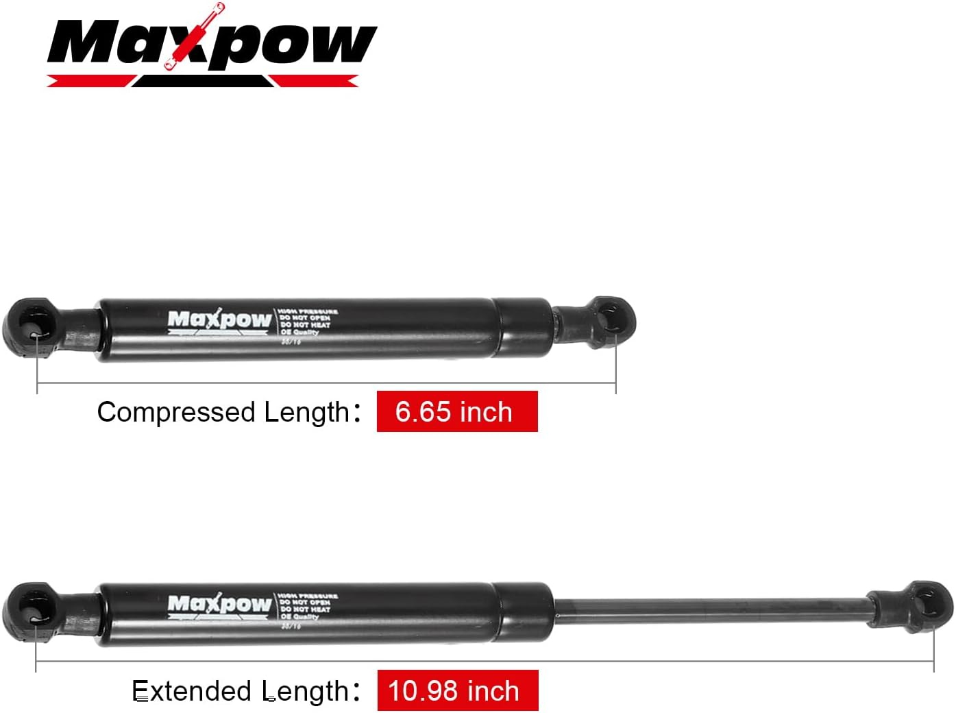 Maxpow 2pcs 6436 Compatible with Ford Focus Sedan 2005 2006 2007 2008 2009 2010 2011 Trunk Lid Gas Lift Support Struts Without Rear Spoiler