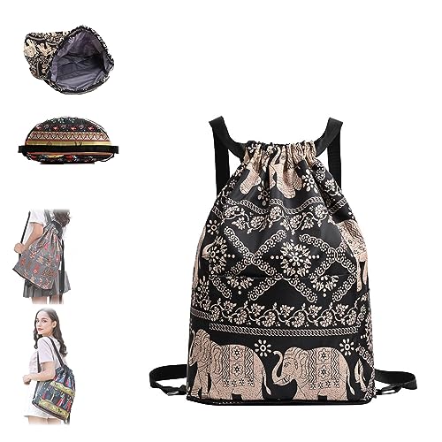 Drawstring Foldable Sports Backpack, Large Capacity Dry Wet Separation Travel Sports Backpack, Waterproof Women's Bag