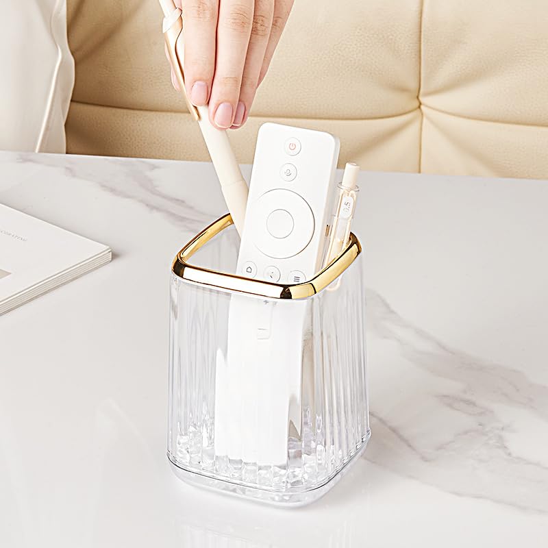 Buachois Glass Makeup Brush Holder, Large Capacity Makeup Brush Holder Organizer - Image 4