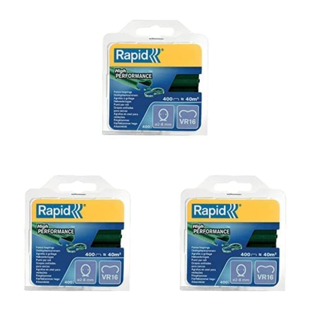 Agrafes Rapid VR16 en acier galvanisé avec revêtement plastique vert haute protection
