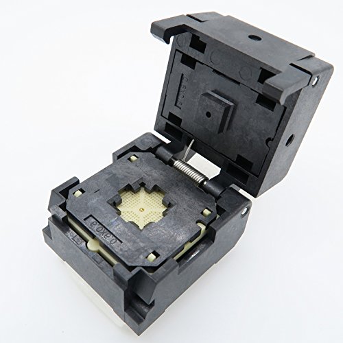 QFN52(6x6)-0.4 Burn in Socket QFN52 MLF52 WLCSP52 Package Testing Adapter, 0.4mm Pitch IC Size 6x6mm NP506-052-052-SC-G QFN IC MCU Programming Socket Burn-in(Clamshell, 0.4mm)