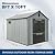Domi 8×10ft Outdoor Resin Storage Shed - 482+ Cubic Ft Weatherproof Double-Wall Yard Shed with Skylight, Lockable Door and Carpet, Heavy-Duty Steel Frame Storage Building for Lawn Mower, Bike, Tools