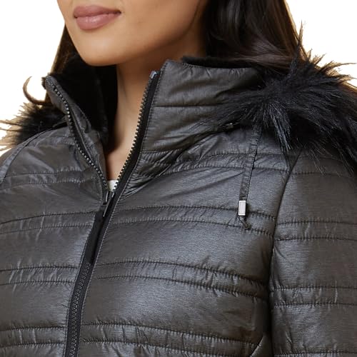 Image of Globus Women Copper Solid Hooded Casual Puffer Jacket With Zip Closure-3640037001
