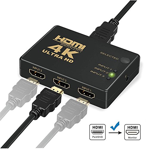 Image of Tobo 3 Port HDMI Switch Box Switcher Splitter 3 in 1 Out High Speed Port Supports 3D 1080P Video HDCP-TD-472H.
