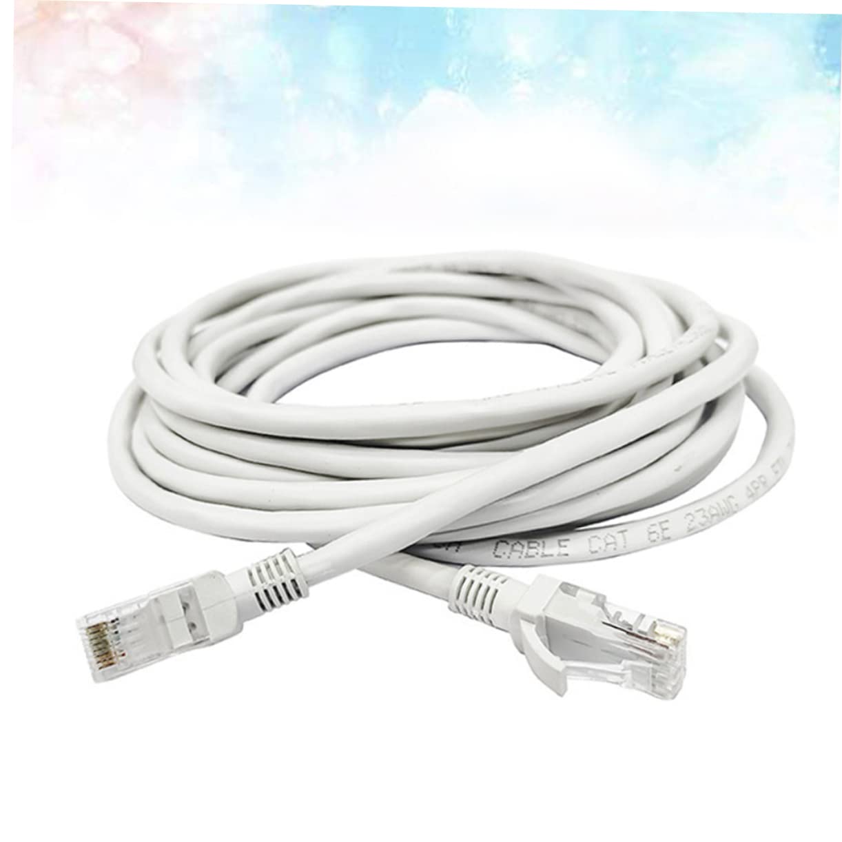 Câble Ethernet Cat6 Rj45 50m en Cuivre et Plastique Blanc | Jumper Réseau, pour Téléphones Voip et Nas, Transmission 100m, Applications Cat6