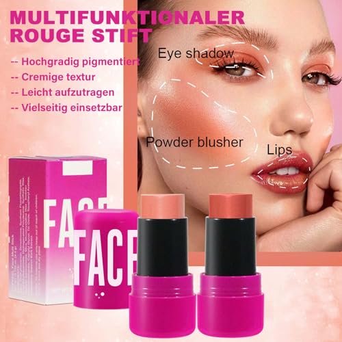 Make Up Set, Schminke Geschenk Set für Frauen, 8 Stück All In One Make Up Sets, Starter Kosmetik-Set Inklusive Lip Glaze, Loose Powder, Primer Makeup, 15 Farben Concealer Palette und Rouge Stick – Bild 4