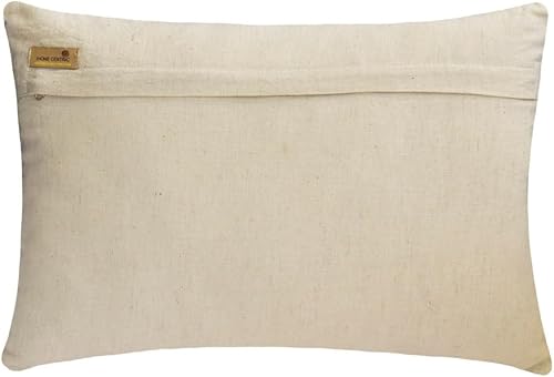 Miniatura 7 de The HomeCentric Funda de almohada lumbar decorativa dorada de 12 x 20 pulgadas, celosía de terciopelo, enrejado y almohada oblonga acolchada, patrón