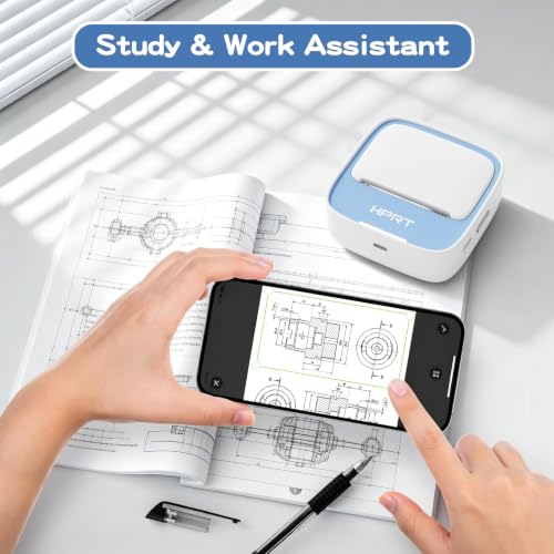 Image of HPRT S1 Bluetooth Thermal Label Printer,Portable Mini Inkless Sticker Maker | Label Maker with 1 Roll Paper,Compatible with iPhone&Android,for Home, School, Office, Travel, Kids. App with Templates