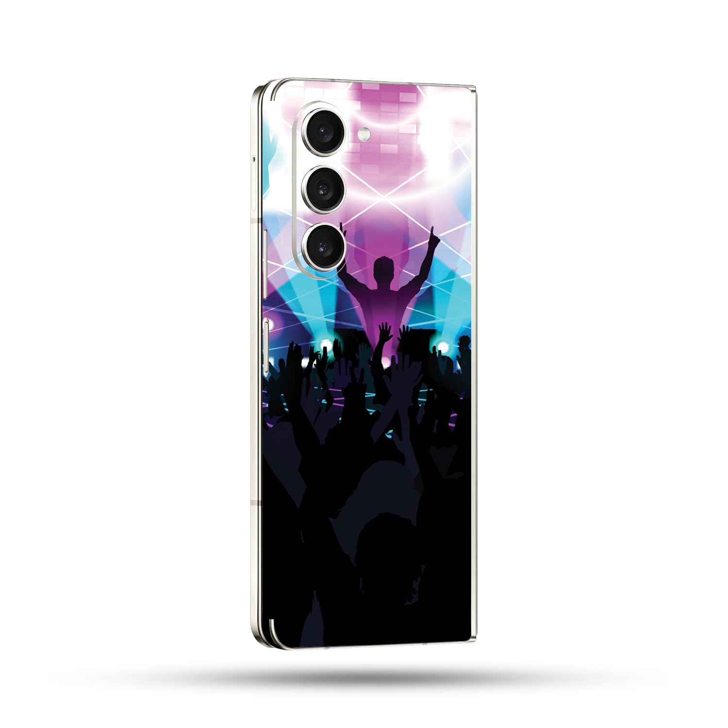 MightySkins Skin Compatible with Samsung Galaxy Z Fold 5 Full Wrap - Dj Festival | Protective, Durable, and Unique Vinyl Decal wrap Cover | Easy to Apply, Remove, and Change Styles | Made in The USA