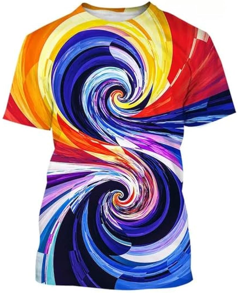 Herren T-Shirt Graffiti 3D Druck Kurzarm T Shirt Mode Freizeit Streetwear - Bild 1 von 2