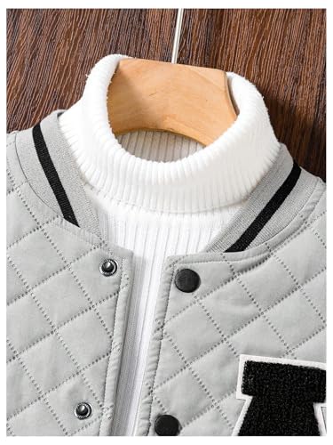 SOLY HUX Boy's Letter Graphic Varsity Jacket Button Down Long Sleeve Outerwear Coats3