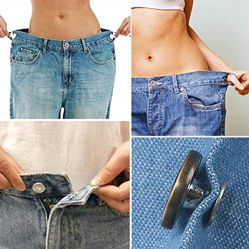 Arokimi Jeans Buttons Replacement, Instant No Sew Buttons For Pants With Tool,17Mm #TOP5