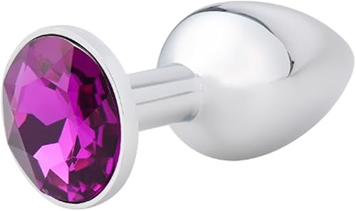 Miniatura 25 de AKStore 3 tapones anales fetiches de acero inoxidable con diseño de joyas lujosas para fantasías sexuales de bondage, tamaños grande, mediano y Blue