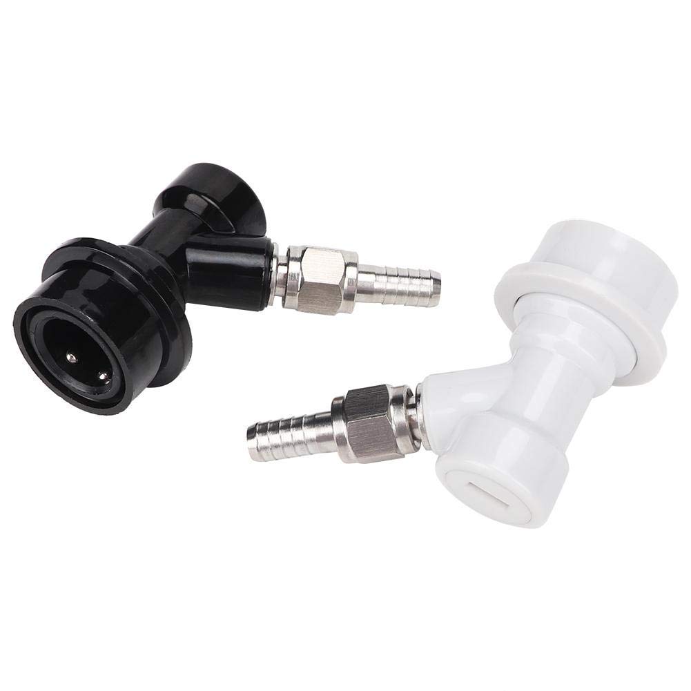 Raccordi per barilotto con bloccaggio a sfera filettati 4PCS con fascette stringitubo Connettore in plastica con morsetto adattatore