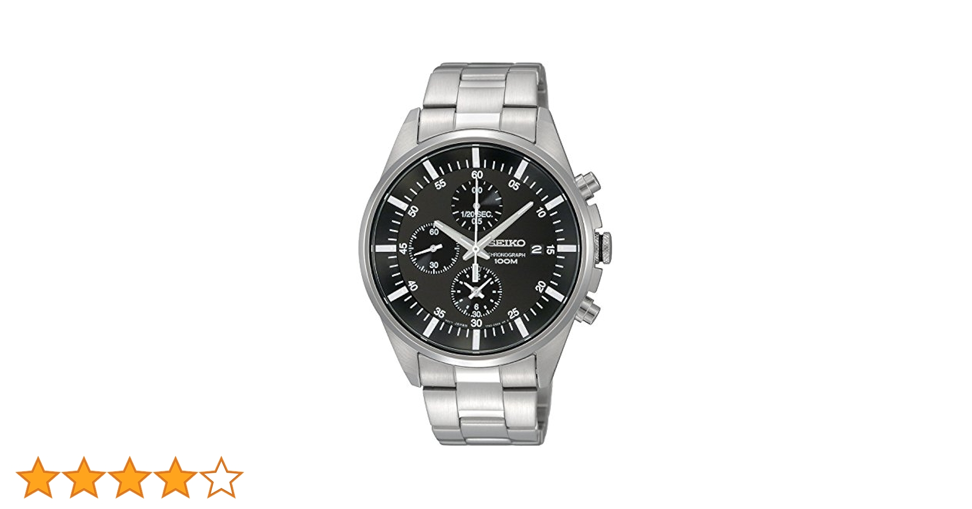 SEIKO 腕時計 SNDC81P1クロノグラフ 稼働品 黒文字盤