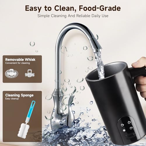 Batidor automático de espuma para evitar la leche quemada en el café latte y cappuccino 5