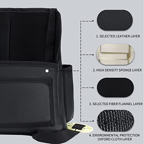 Car Storage Pocket Between Seats With Cup Holder, Car Storage Pocket Handbag Holder For Car Between Seats, Multi-Pocket Automotive Seat Organizer Large Capacity Storage Bag, Car Tissue Holder (Black) #TOP4