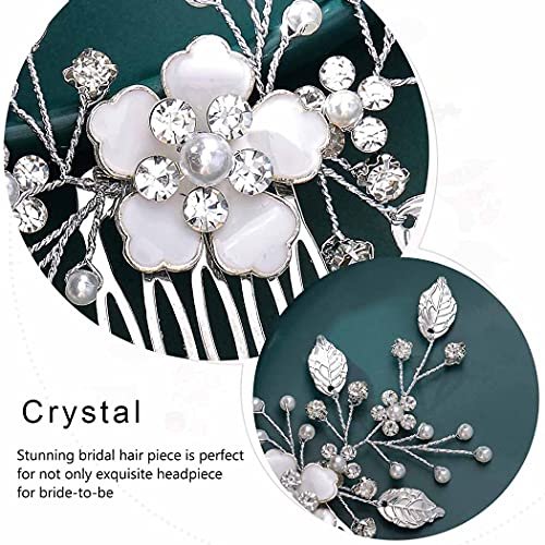 Vakkery - Pettine per capelli da sposa in argento