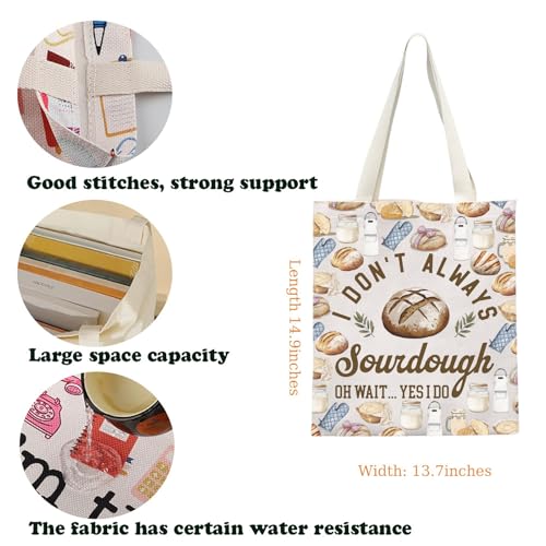 Bolsa tote de lona para entusiastas de pan Sourdough miniatura 4