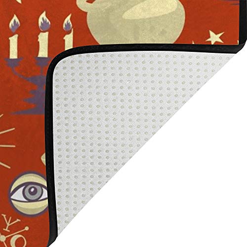 Tapis antidérapant Ruchen Magic Elements rouge grand format Halloween