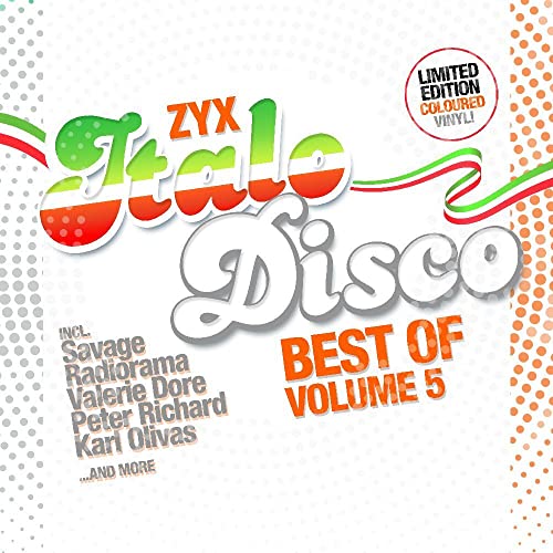ZYX Italo Disco: Best Of: La nuova serie di compilation su vinile dedicata ai fan dell'Italo Disco di tutto il mondo entra nella sua quinta edizione. Naturalmente, questa edizione sarà pubblicata anche in un cofanetto 2LP su vinile colorato. Ballate e cantate insieme a 14 indimenticabili successi e rarità degli anni '80 con la massima qualità audio.