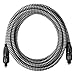 Produktbild 5m Premium Nylon Toslink Kabel - Optisches Digital Audiokabel LWL HiFi - weiß