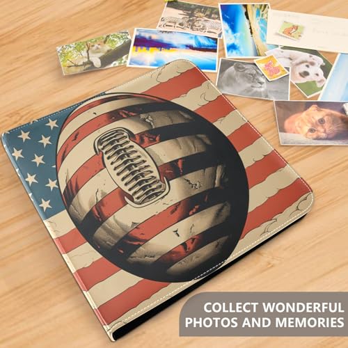 Álbum de fotos ALAZA con cubierta de cuero sintético, diseño de anillado de 3 anillos, para bodas, viajes y recuerdos familiares miniatura 4