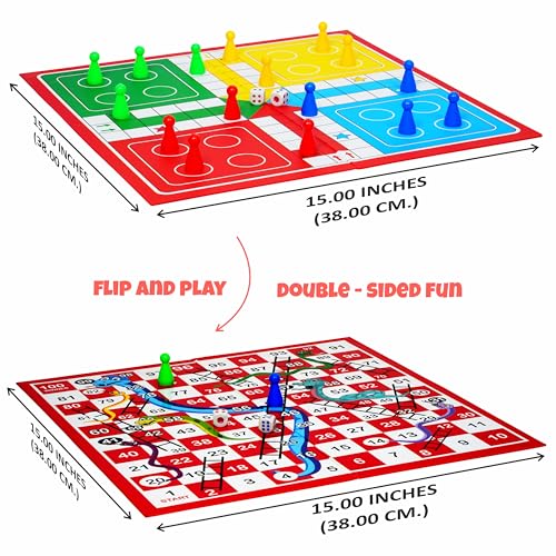Ludo y Snakes & Ladders Juego de Mesa para niños y adultos miniatura 4