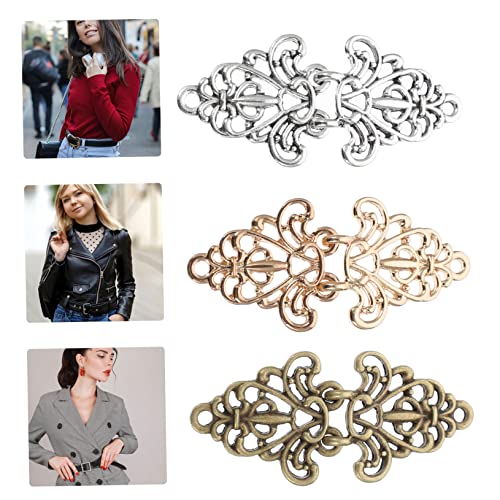 VILLCASE 3 Pçs Fivela Suéter Sapo Botão Para Cima Cardigã Cachecol Suéter Capa Fecho Casaco Fecho Br