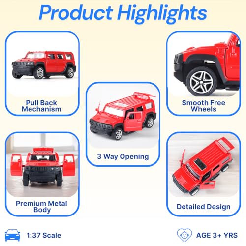 Image of Metal Die-cast 1:37 Humm - Red
