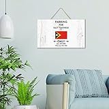 Photo Gallery targa decorativa in legno con scritta "parking for east timorese only all others will be towed", divertente cartello decorativo in legno, da parete, per tavolo, porta d ingresso, 15,4 x 25,4 cm Photo Gallery targa decorativa in legno con scritta "parking for east timorese only all others will be towed", divertente cartello decorativo in legno, da parete, per tavolo, porta d ingresso, 15,4 x 25,4 cm