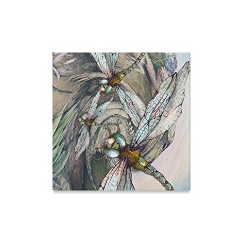 Interestprint Watercolor Dragonfly Swarm Painting Canvas Prints Wall Art Stretched And Framed Modern Home Decor, 16 X 16 Inches #TOP3