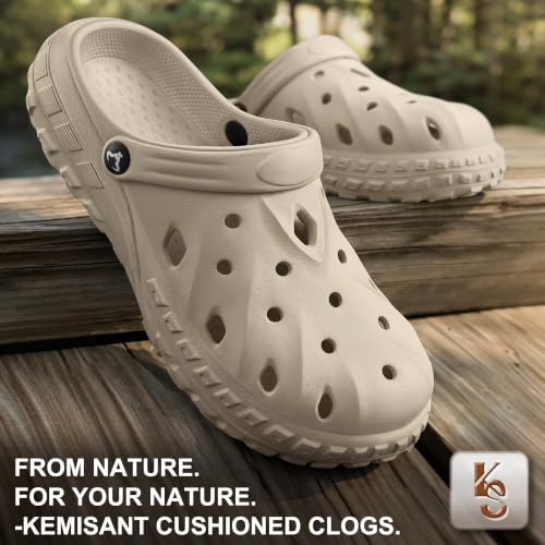 Image of KEMISANT Cushioned Clogs Mules for Men Garden Beach Water Fun-Lightweight | EVA Cushioned Footbed| Arch Support | Slip-resistant | Unisex