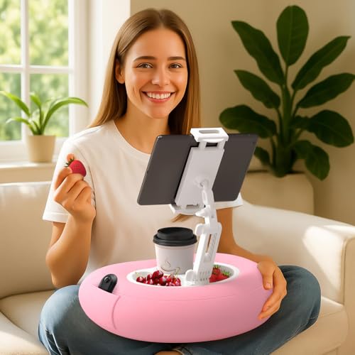 Tablet Pillow Stand for Kindle iPad Compatible with 4.7-10 Phone/Tablet iPad iPhone Samsung Google Kindle Holder for Bed Sofa Healthy Reading Lazy Persons Magic Tool and Relieve Neck Pressure